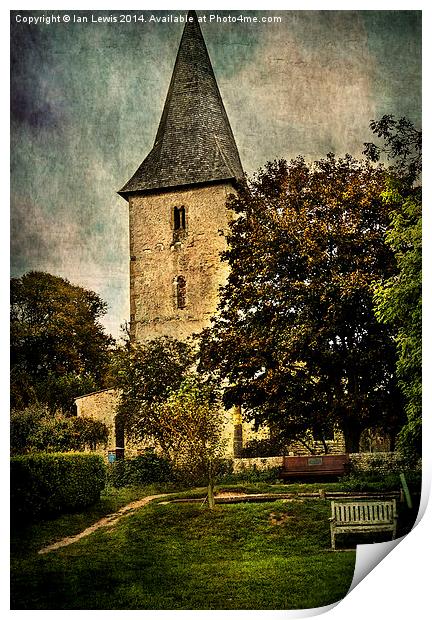  Bosham Church Tower Print by Ian Lewis