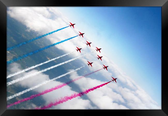 The RAF Red Arrows  Framed Print by J Biggadike