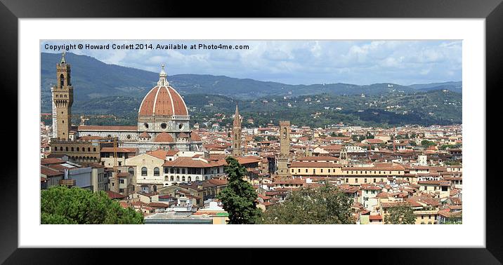 Florence panorama Framed Mounted Print by Howard Corlett