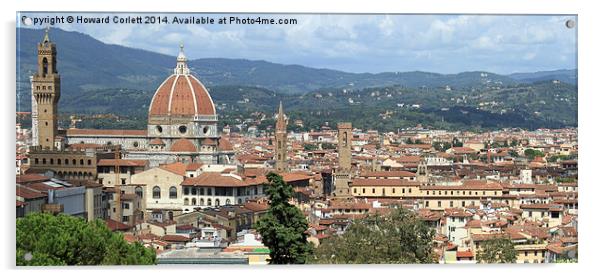 Florence panorama Acrylic by Howard Corlett