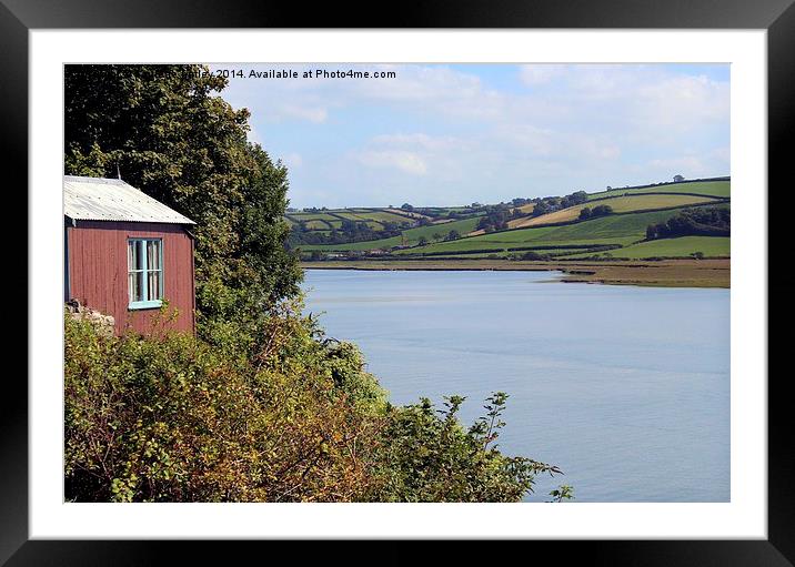  Dylan Thomas.The Writing Shed. Taf Estuary. Framed Mounted Print by paulette hurley