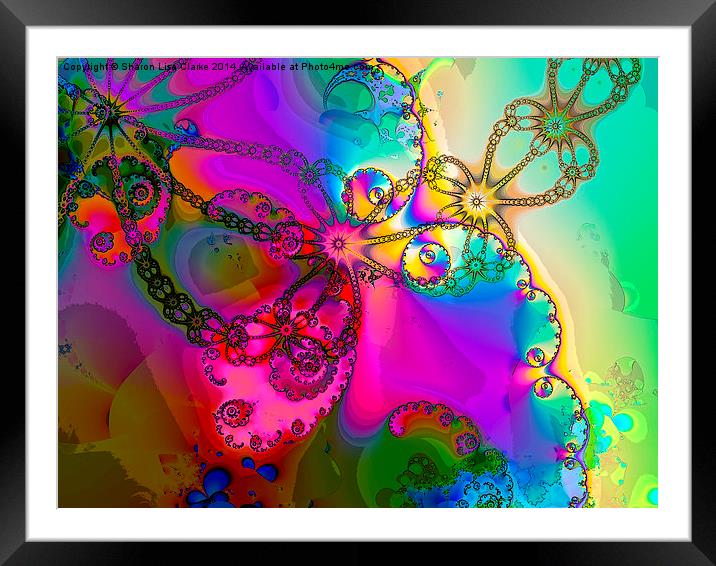  Turbulent colour 2 Framed Mounted Print by Sharon Lisa Clarke