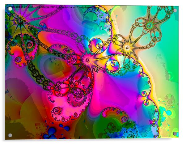  Turbulent colour 2 Acrylic by Sharon Lisa Clarke