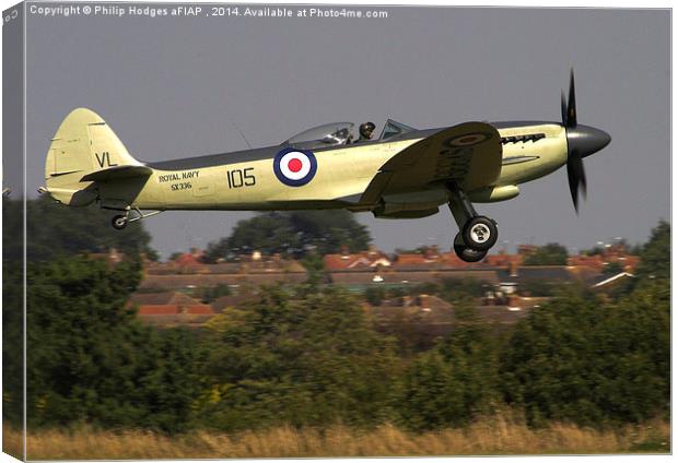  Supermarine Seafire F XV11 SX336 Canvas Print by Philip Hodges aFIAP ,