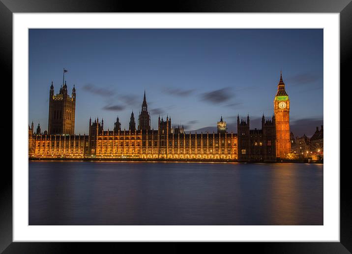  Houses of Parliament Framed Mounted Print by Louise Wilden
