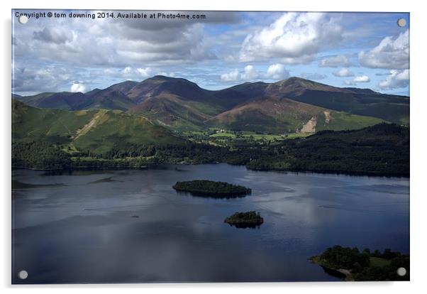  Derwent water & Catbells Acrylic by tom downing