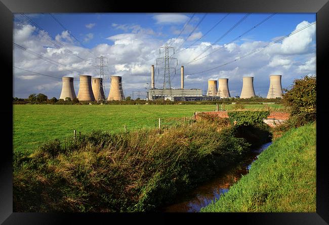 West Burton Power Stations  Framed Print by Darren Galpin