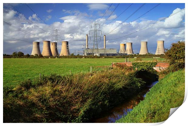 West Burton Power Stations  Print by Darren Galpin