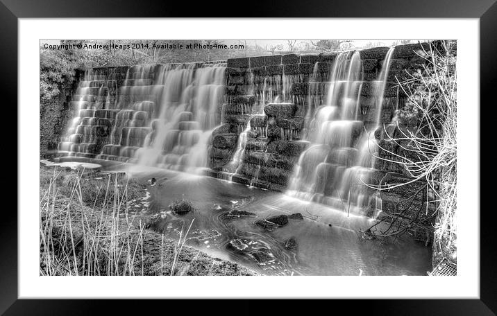 Majestic Knypersley Weir Framed Mounted Print by Andrew Heaps