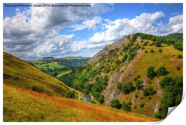  Dovedale landscape Print by Andrew Heaps