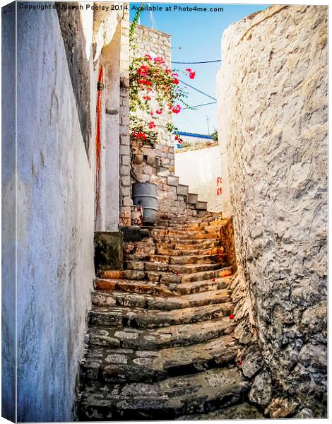  Stairway to the monastery. Canvas Print by Joseph Pooley