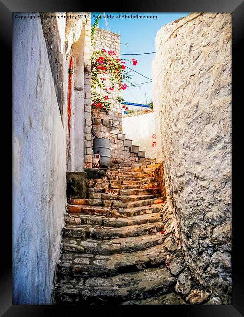  Stairway to the monastery. Framed Print by Joseph Pooley