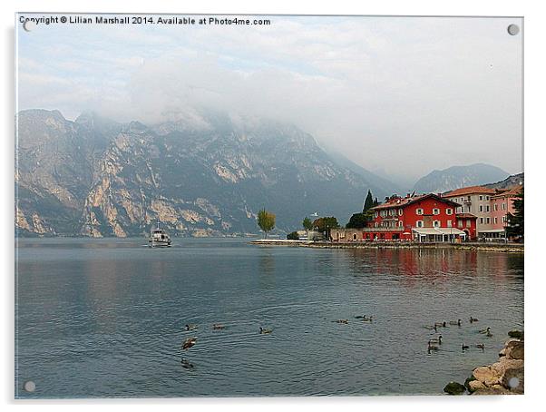  Lake Garda-Italy Acrylic by Lilian Marshall