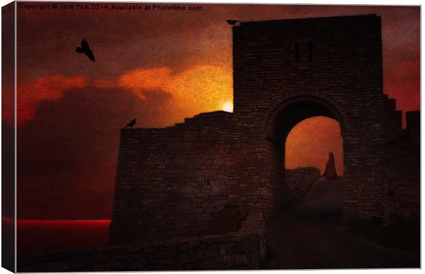 Haunted Castle At Sunset Canvas Print by Tom York