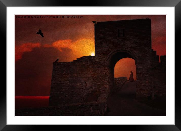 Haunted Castle At Sunset Framed Mounted Print by Tom York