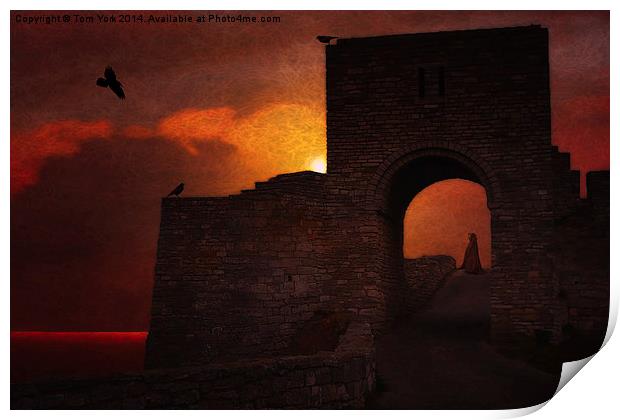 Haunted Castle At Sunset Print by Tom York