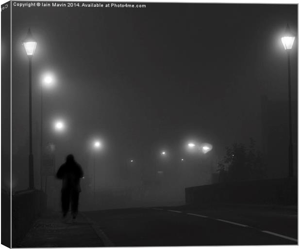  A Cold Walk in the Fog Canvas Print by Iain Mavin