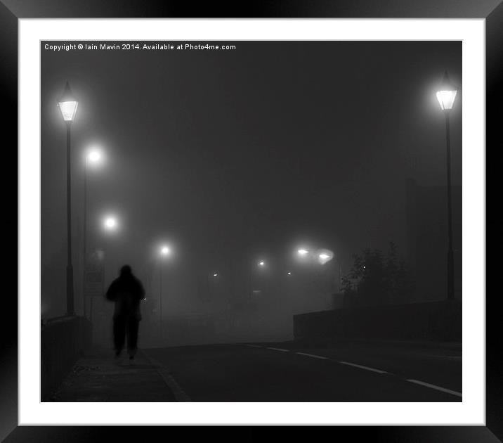  A Cold Walk in the Fog Framed Mounted Print by Iain Mavin