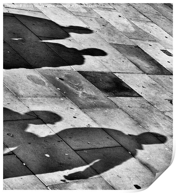 Shadows on the ground Print by Jeremy Moseley
