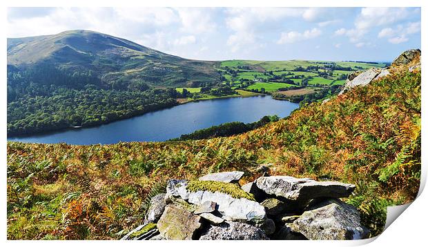 Loweswater from Darling Fell, Lake District, Cumbr Print by Steven Garratt