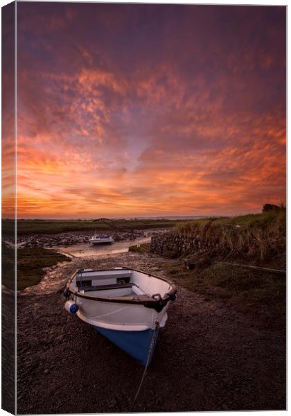  Velatror Quay sunrise Canvas Print by Dave Wilkinson North Devon Ph