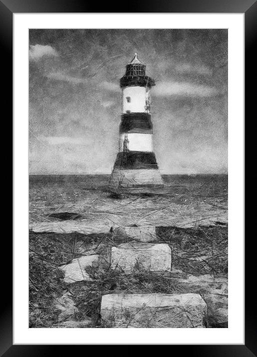 Penmon Lighthouse  Framed Mounted Print by Ian Mitchell