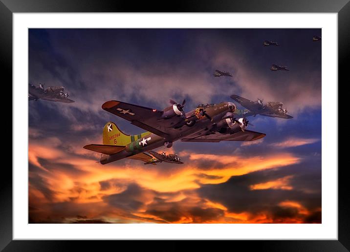  Sally B. B17 Flying Fortress Framed Mounted Print by Rob Lester