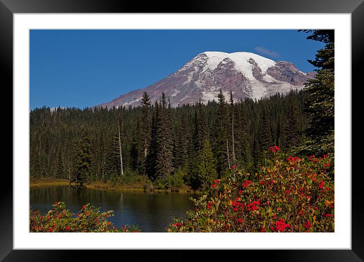Reflection Lake Framed Mounted Print by Thomas Schaeffer