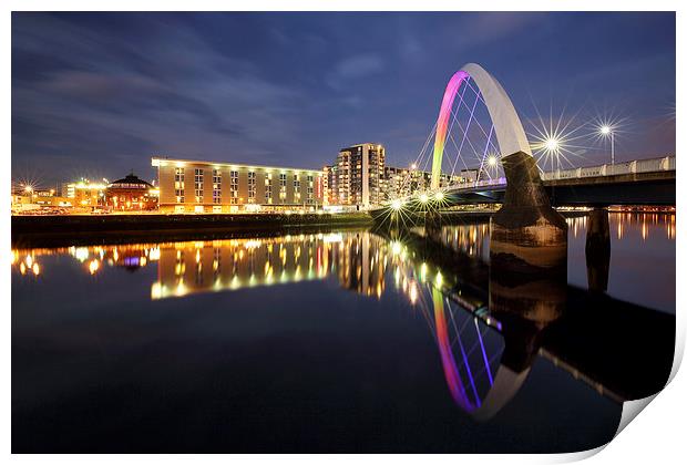 The Glasgow Clyde Arc Bridge Print by Grant Glendinning