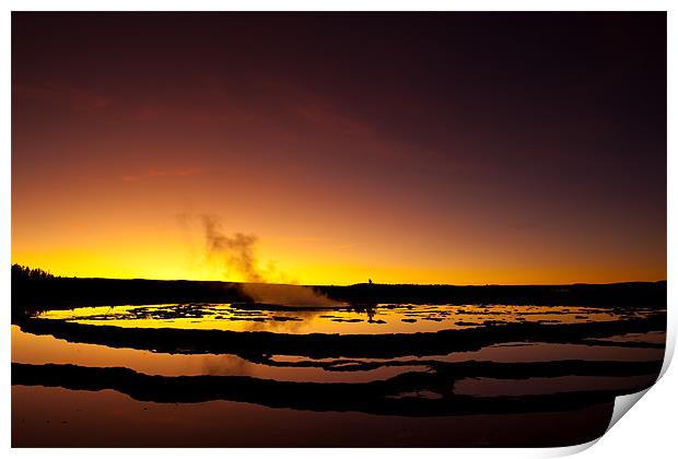 Firehole Lake Drive Print by Thomas Schaeffer