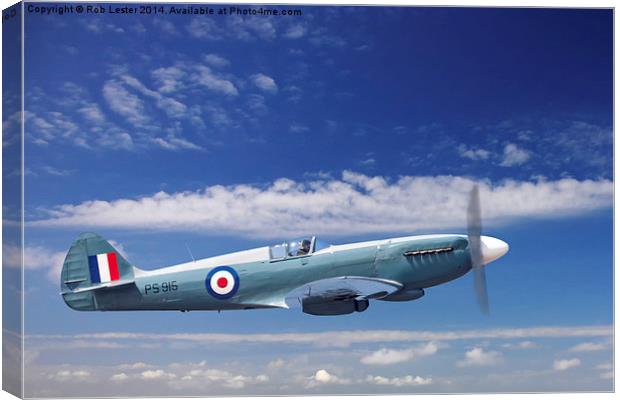   The Last Spitfire Canvas Print by Rob Lester