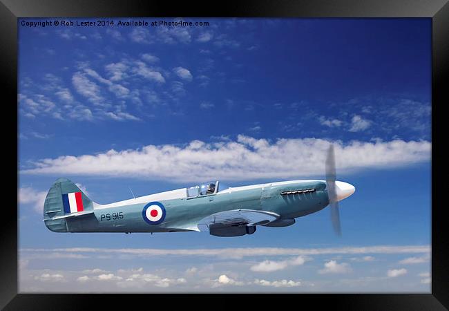   The Last Spitfire Framed Print by Rob Lester
