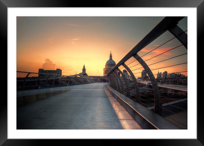  ghosts on the bridge 2 Framed Mounted Print by Dean Messenger