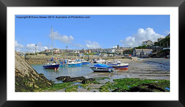  Newquay Harbour  Framed Mounted Print by Diana Mower