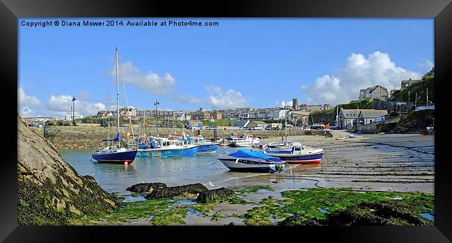  Newquay Harbour  Framed Print by Diana Mower