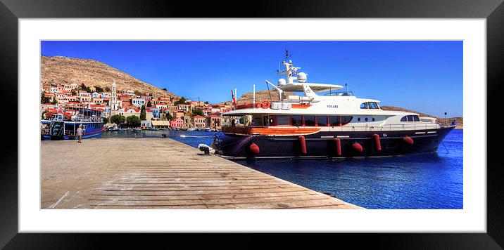 Volare Motor Yacht Framed Mounted Print by Tom Gomez