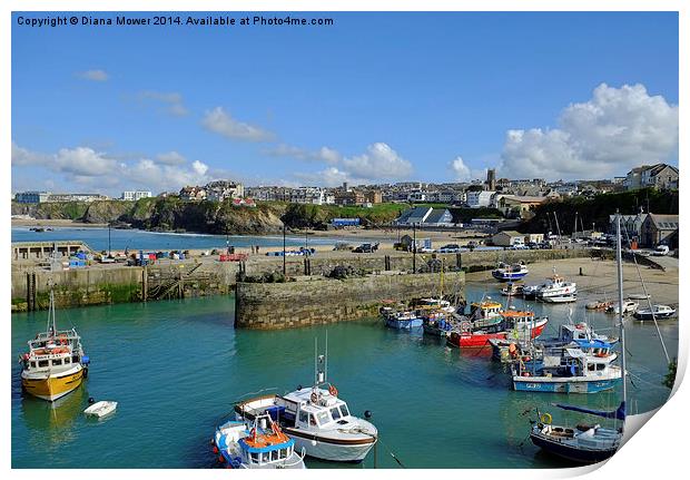 Newquay Harbour   Print by Diana Mower