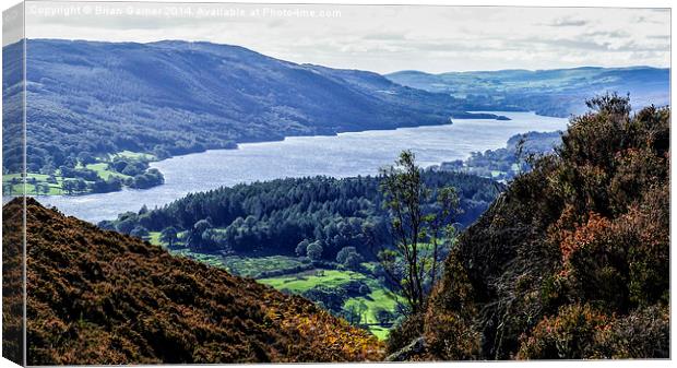 Lake Coniston from Holme Fell Canvas Print by Brian Garner