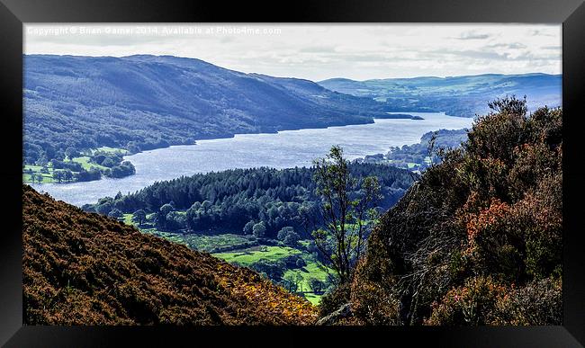  Lake Coniston from Holme Fell Framed Print by Brian Garner