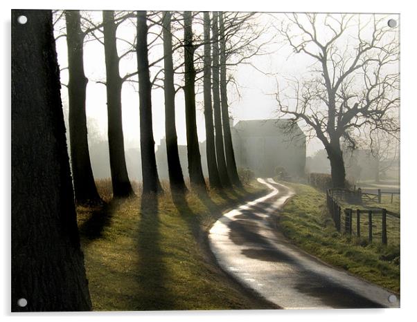 Sunbeams & Shadows Mill Lane Bintree Mill Norfolk Acrylic by john hartley