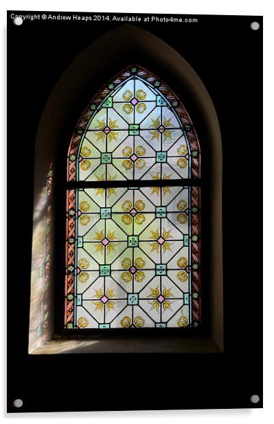  Church Stain Glass Window Acrylic by Andrew Heaps