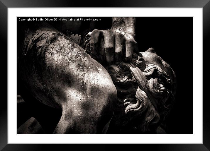 David And Goliath Framed Mounted Print by Eddie Oliver