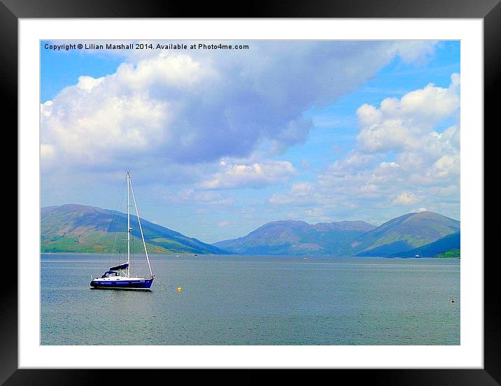 Firth of Clyde.  Framed Mounted Print by Lilian Marshall