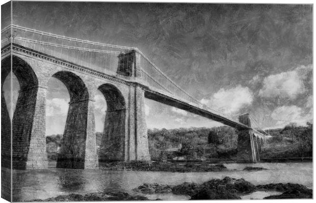 Menai Suspension Bridge  Canvas Print by Ian Mitchell