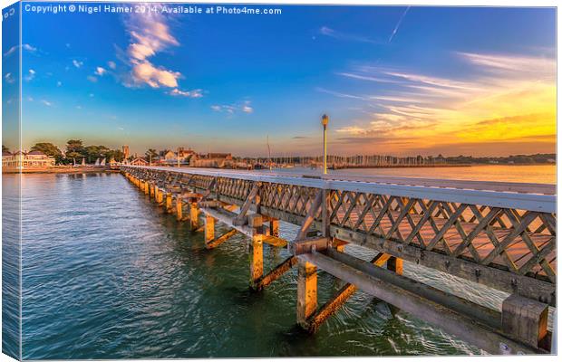 Yarmouth Pier and Harbour Canvas Print by Wight Landscapes