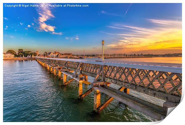 Yarmouth Pier and Harbour Print by Wight Landscapes