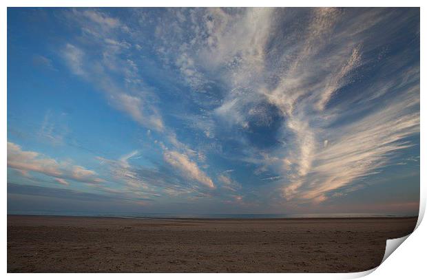  clouds rising over the beach Print by Stephen Prosser