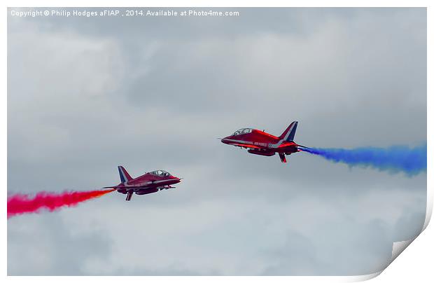 Red Arrows Opposition Roll  Print by Philip Hodges aFIAP ,