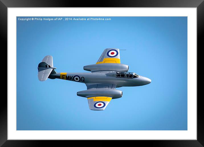  Gloster Meteor T7 WA591 Framed Mounted Print by Philip Hodges aFIAP ,