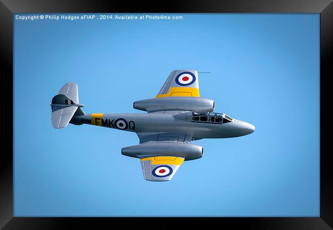  Gloster Meteor T7 WA591 Framed Print by Philip Hodges aFIAP ,